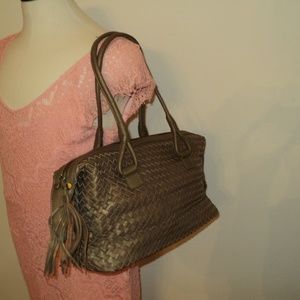 Rare Designer Dianel Gail Braided Leather Bag